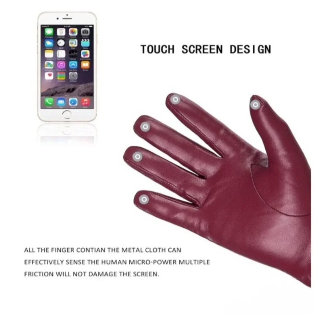 REDESS Winter Gloves Wool Lined Touchscreen Texting Women Gloves Size Small-Med
